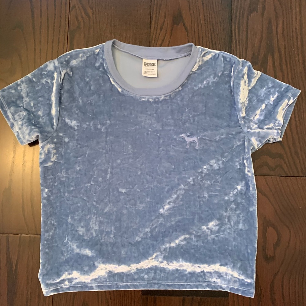 Pink Victoria Secret Velvet blue shirt